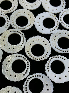 White South Sea Mother Of Pearl Beads Sku#M490