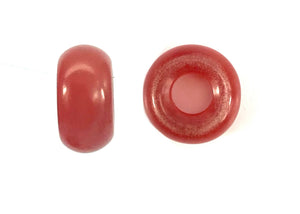Dyed Red Donut Jade Beads, Sku#BG55