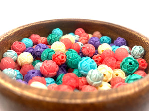 Mother Of Pearl Flower Beads, Sku#M443