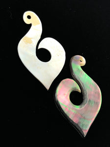 Black Tahitian Mother Of Pearl Fish Hook Sku#M315