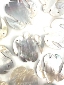 Black Tahitian Mother Of Pearl Honu (Green Sea Turtle) Beads, Sku#MP3