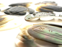 Black Tahitian Mother Of Pearl Honu (Green Sea Turtle) Beads, Sku#MP3