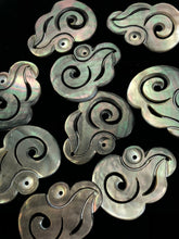 Black Tahitian Mother Of Pearl Carved Swirl Sku#M358