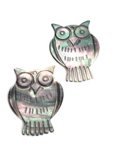 Black Tahitian Mother Of Pearl Owl Sku#M331