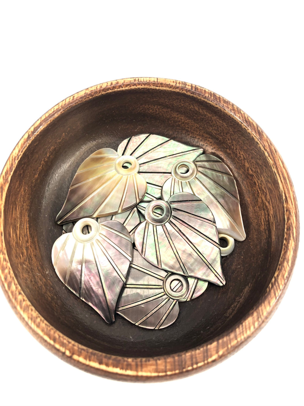 Black Tahitian Mother Of Pearl Heart Shell Sku#M332