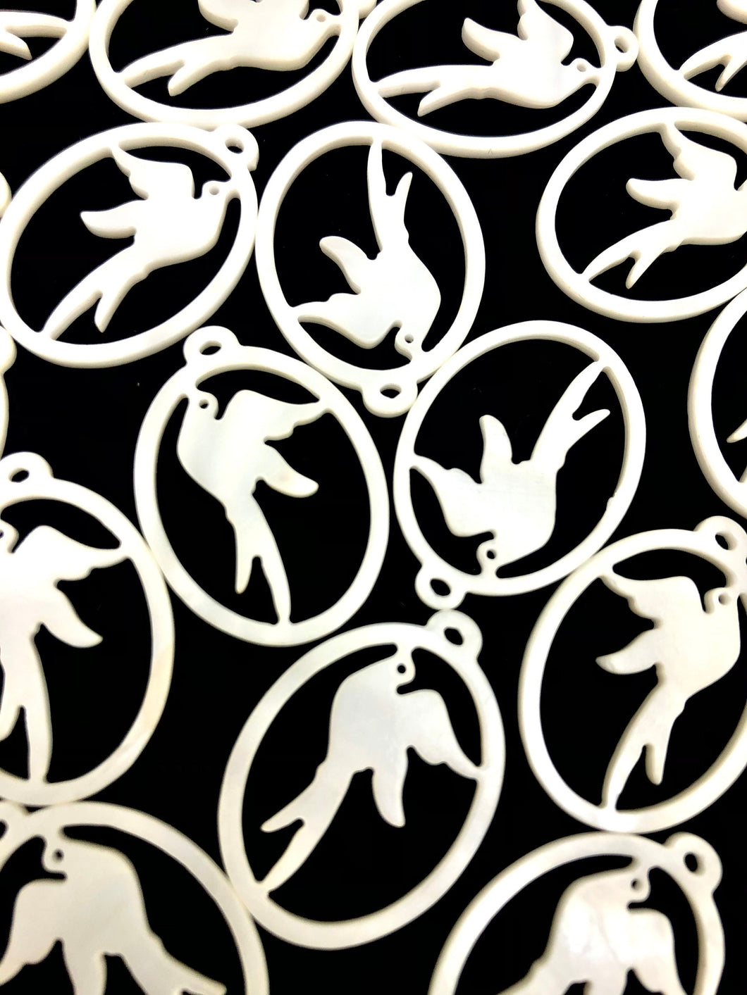 White South Sea Mother Of Pearl Bird Shell Sku#M610