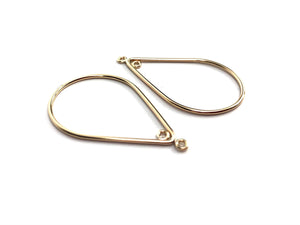 14KGF Raindrop Hoop Earring Sku#752-1 IN+OUT