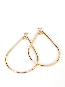 14KGF Raindrop Hoop Earring Sku#752-1 IN+OUT