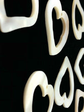 White South Sea Mother Of Pearl Heart Sku#M574