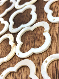 White South Sea Mother Of Pearl Beads Sku#M568