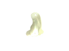 White South Sea Mother Of Pearl Foot Print Bead, Sku#M464