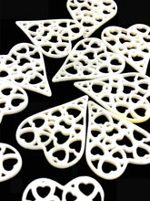 White South Sea Mother Of Pearl Heart Sku#M534