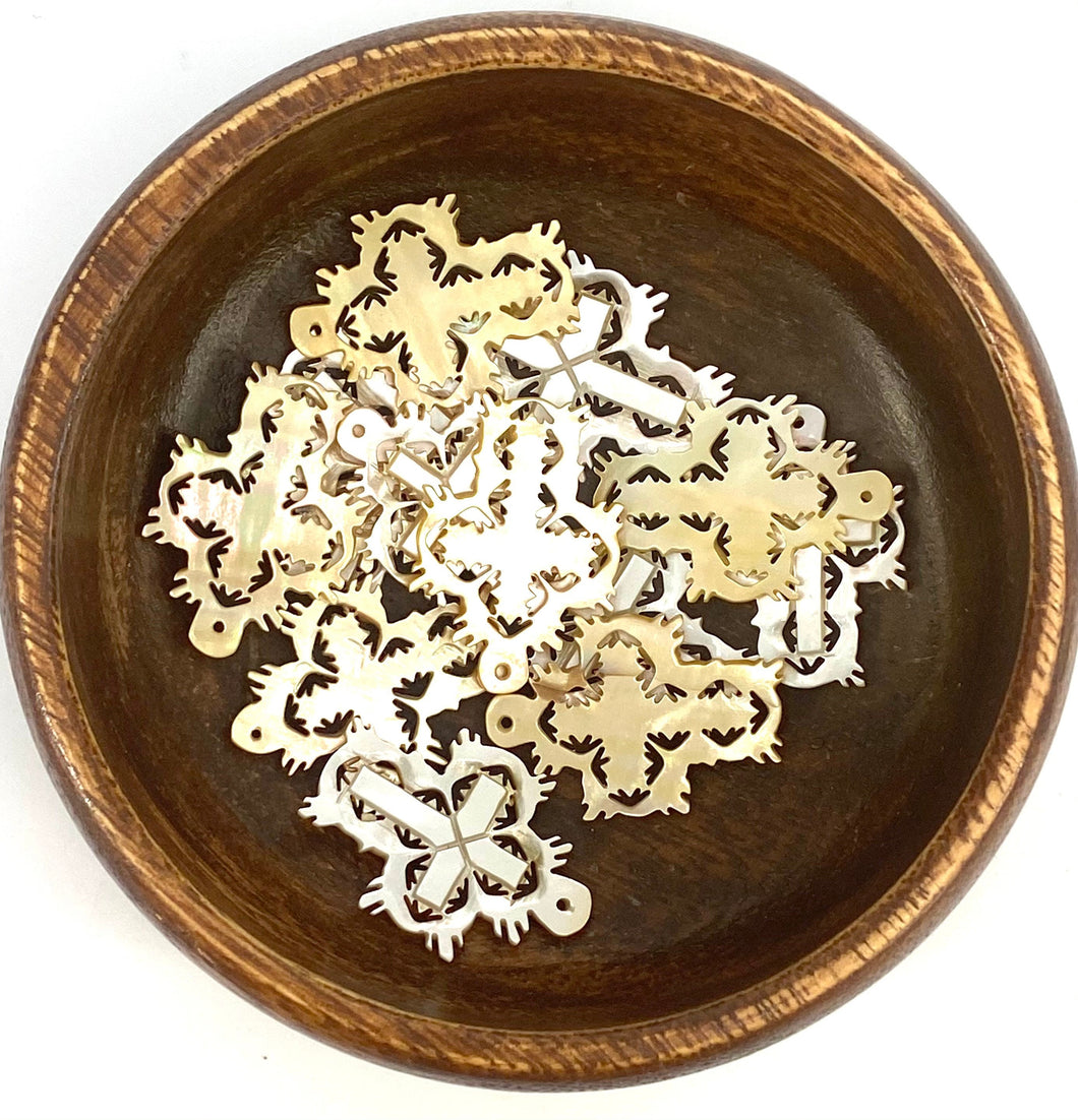 Mother Of Pearl Cross Beads, Sku#M458
