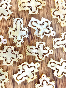 Mother Of Pearl Cross Beads, Sku#M458