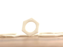 White South Sea Mother Of Pearls Hexagon Beads, Sku#M562