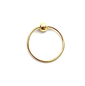 14KGF round ear wire with bead, 14K gold filled, SKU# 4006120B
