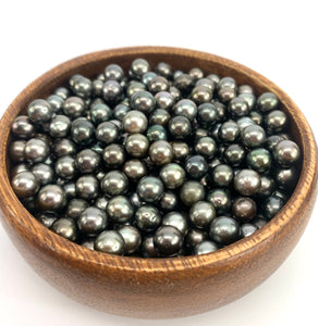 7mm Tahitian pearls, round near round, A quality  #161