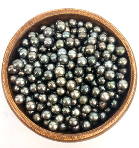 7mm Tahitian pearls, round near round, A quality  #161