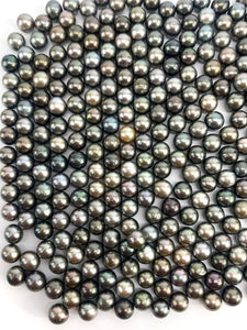 7mm Tahitian pearls, round near round, A quality  #161