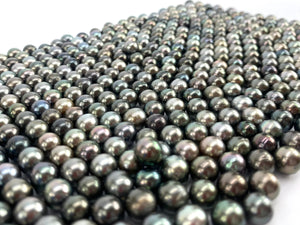 7mm Tahitian pearls, round near round, A quality  #161