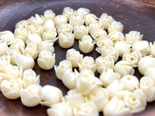 Mother Of Pearl Off White Small Rose Beads, Sku#M675