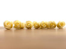 Mother Of Pearl Off White Small Rose Beads, Sku#M675