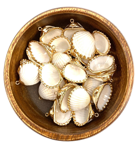Mother Of Pearl Seashell With Alloy, Sku#M640