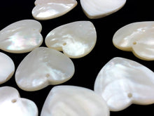 White South Sea Mother Of Pearl Solid Heart Sku#M391