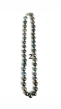 Tahitian pearl necklace, 100% natural, sterling silver clasp, SKU# 11142