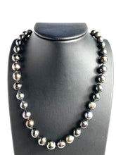 Tahitian pearl necklace, 100% natural, sterling silver clasp, SKU# 11142
