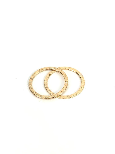 14KGF Textured Round Findings Sku#620-1 FT+TXT