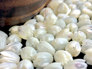 White South Sea Mother Of Pearl Pikake Beads Sku#M520