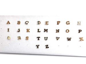 14KGF Initial/Letter Studs