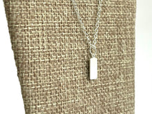 Sterling Silver Rectangle Charm w/ Ring, Sku#2377 C