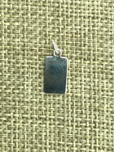 Sterling Silver Rectangle Charm w/ Ring, Sku#2377 C