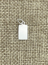 Sterling Silver Rectangle Charm w/ Ring, Sku#2377 C