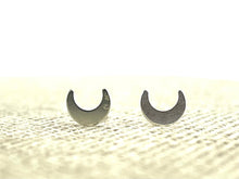 Sterling Silver Moon Studs, Sku#296.020-5