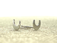 Sterling Silver Moon Studs, Sku#296.020-5