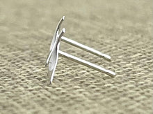 Sterling Silver Whale Tail Studs, Sku#1235-5