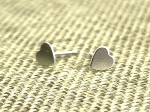 Sterling Silver Heart Studs, Sku#10.020-5