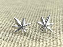 Sterling Silver Marijuana Leaf Studs, Sku#1156-5