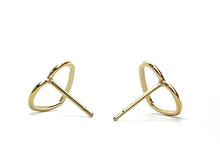 14KGF 10mm Heart Post Earrings, Sku#400H10P