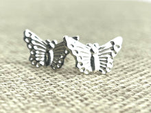 Sterling Silver Butterfly Studs, Sku#243-5