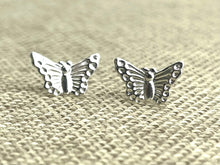 Sterling Silver Butterfly Studs, Sku#243-5