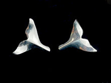 Sterling Silver Whale Tail Studs, Sku#1512-5