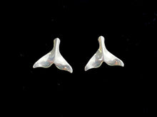 Sterling Silver Whale Tail Studs, Sku#1512-5