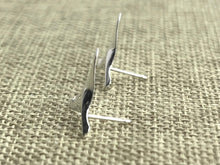 Sterling Silver Whale Tail Studs, Sku#1512-5