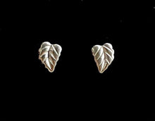 Sterling Silver Leaf Studs, Sku#1152-5
