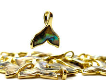 Whale tale abalone mother of pearl charm, SKU# M740-2