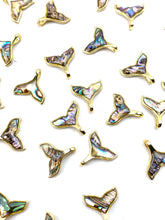 Whale tale abalone mother of pearl charm, SKU# M740-2